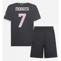 AC Milan Alvaro Morata #7 Tredje Tröja Barn 2024-25 Kortärmad (+ Korta byxor)